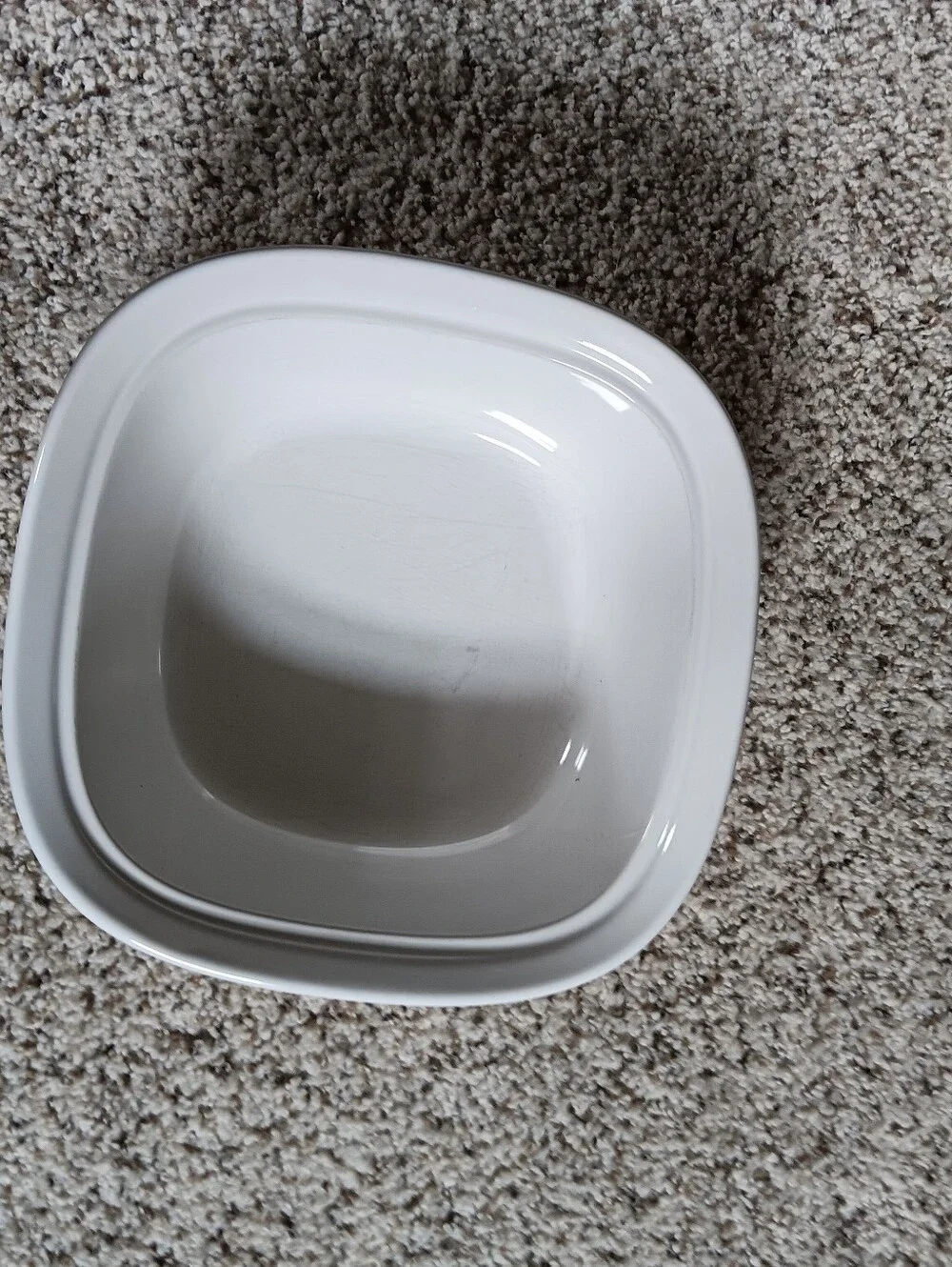 Corningware Etch Stoneware Square  Casserole Dish 1.5 Quart Taupe Sand